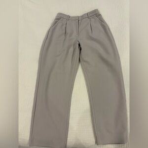 A&F CurveLove Quinn Tailored Straight Pant in Cream, Size 28 / 6 Short